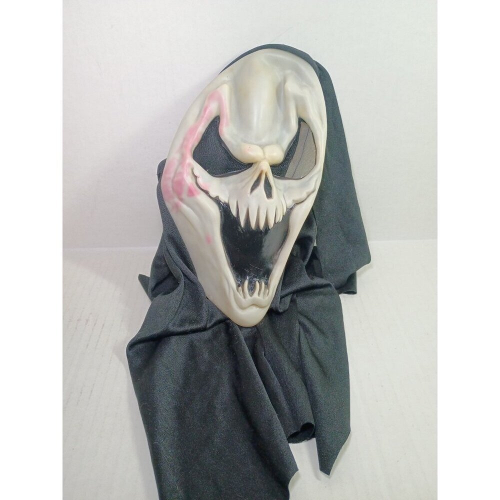 VTG Viper Ghost Face Scream Mask Easter Unlimited Inc Halloween Mask Discolored